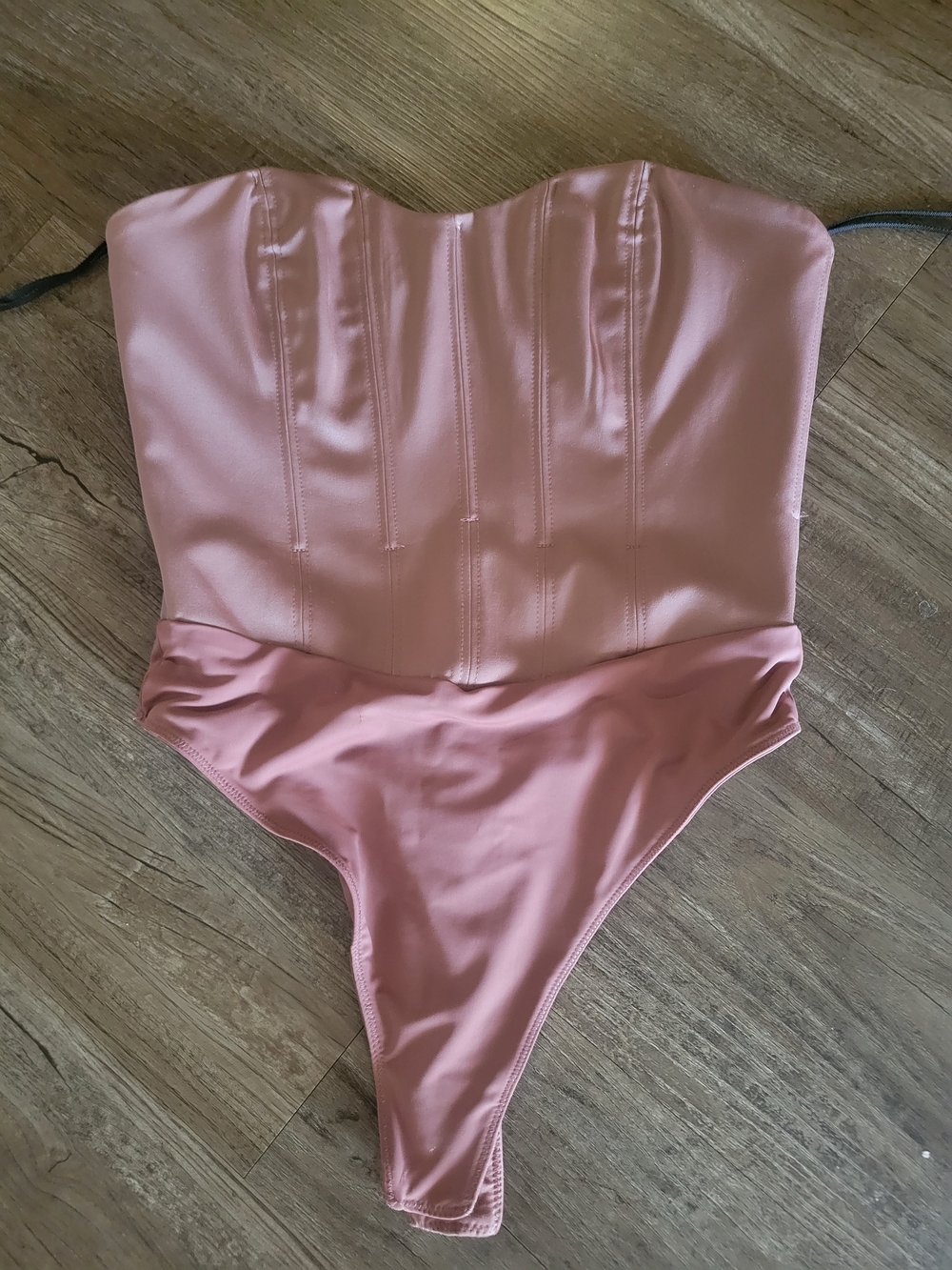 NBD Strapless Corset Bodysuit Dusty Pink